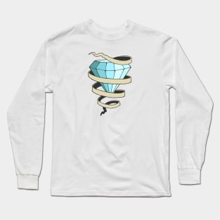 Wedding Bridal Diamond Illustration Tshirt Long Sleeve T-Shirt